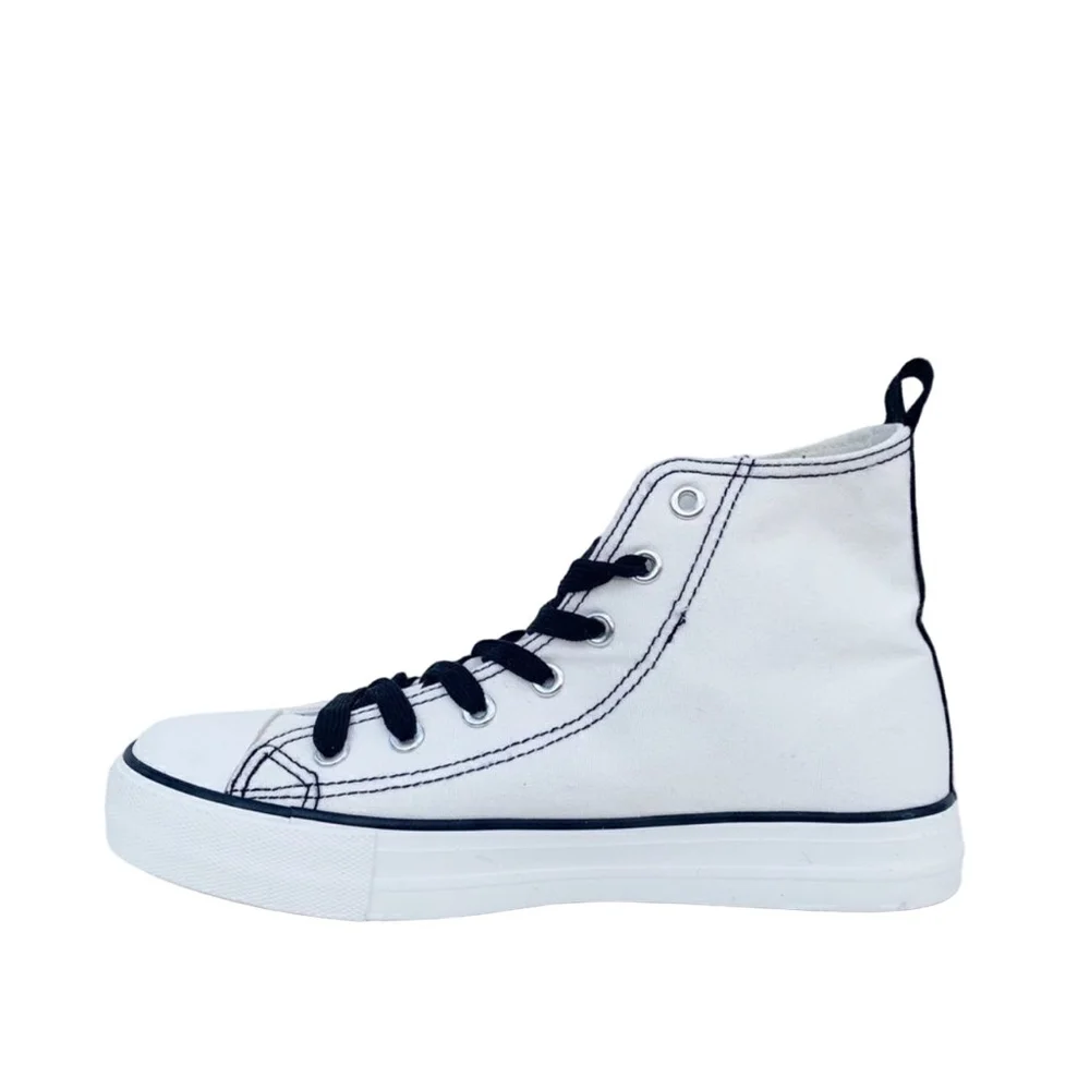 Disney Mickey Mouse White High-Top Sneakers Women’s 8 & 9 - Picture 2 of 12